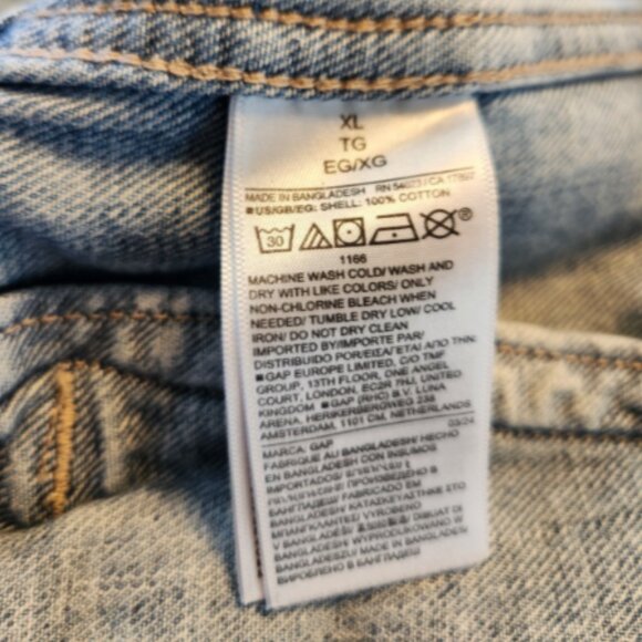 Gap Denim Puff Sleeve Icon Button Jean JACKET Medium Blue Wash - Picture 8 of 10